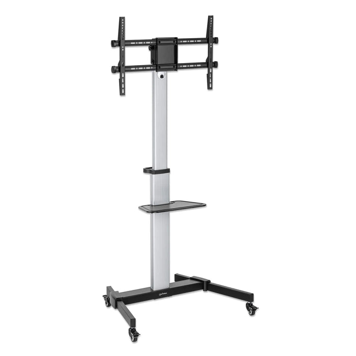 Manhattan 37" to 86" Aluminum Height-Adjustable Multimedia TV Cart | 462327 Mobile Trolley Manhattan