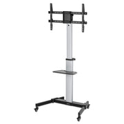 Manhattan 37" to 86" Aluminum Height-Adjustable Multimedia TV Cart | 462327 Mobile Trolley Manhattan