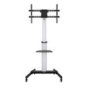 Manhattan 37" to 86" Aluminum Height-Adjustable Multimedia TV Cart | 462327 Mobile Trolley Manhattan