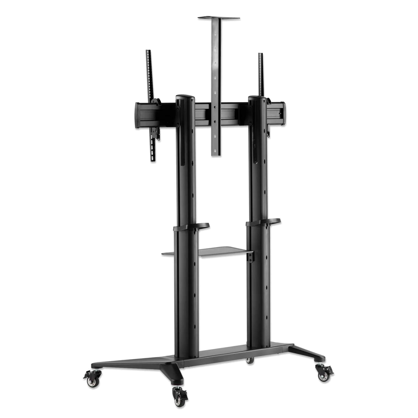 Manhattan 70" - 120" Aluminum Heavy-Duty Large-Screen Height-Adjustable Multimedia TV Cart | 462341 Mobile Trolley Manhattan