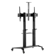 Manhattan 70" - 120" Aluminum Heavy-Duty Large-Screen Height-Adjustable Multimedia TV Cart | 462341 Mobile Trolley Manhattan