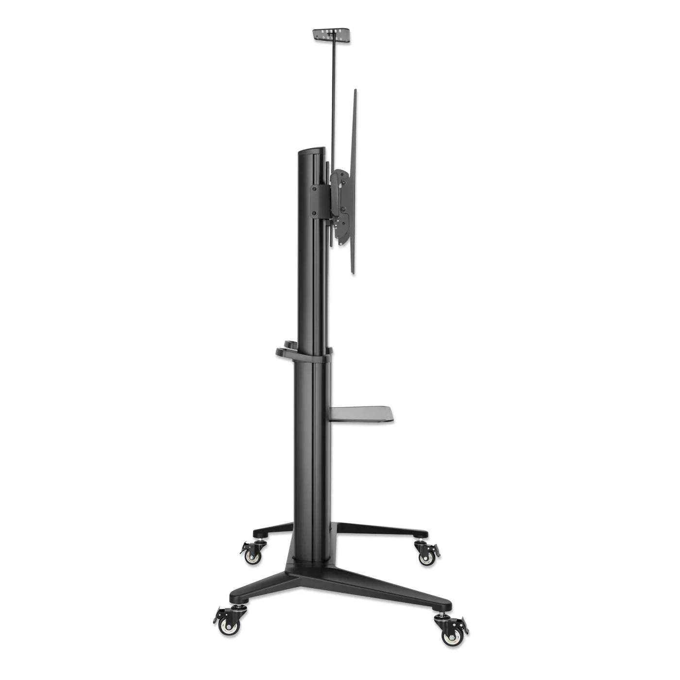Manhattan 70" - 120" Aluminum Heavy-Duty Large-Screen Height-Adjustable Multimedia TV Cart | 462341 Mobile Trolley Manhattan