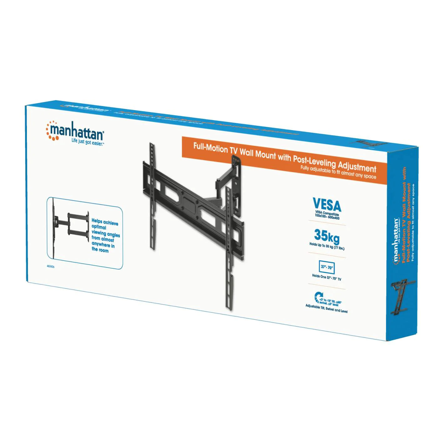 Manhattan 37" - 70" Full-Motion TV Wall Mount With Post-Leveling Adjustment | 462426 Wall Mount Bracket Manhattan