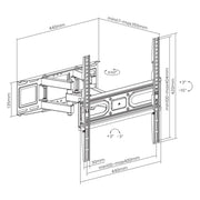 Manhattan 32" - 70" Full-Motion TV Wall Mount | 462433 Wall Mount Bracket Manhattan