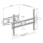 Manhattan 37"-80" Full-Motion TV Wall Mount With Post-Leveling Adjustment | 462440 Wall Mount Bracket Manhattan