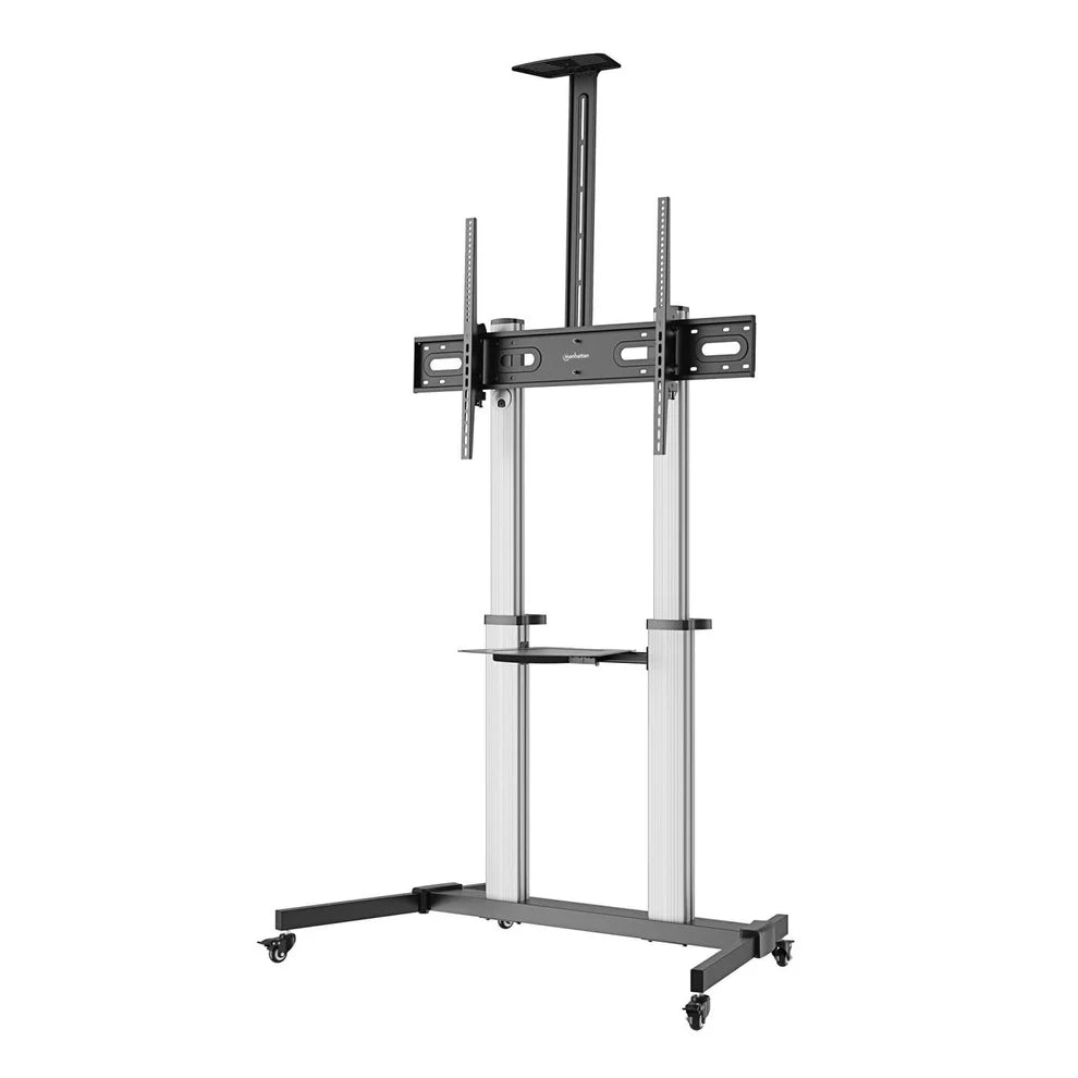 Manhattan 60" - 100" Aluminum Height-Adjustable Multimedia TV Cart | 462563 Mobile Trolley Manhattan