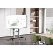 Manhattan 60" - 100" Aluminum Height-Adjustable Multimedia TV Cart | 462563 Mobile Trolley Manhattan