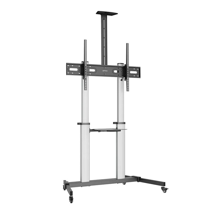 Manhattan 60" - 100" Aluminum Height-Adjustable Multimedia TV Cart | 462563 Mobile Trolley Manhattan