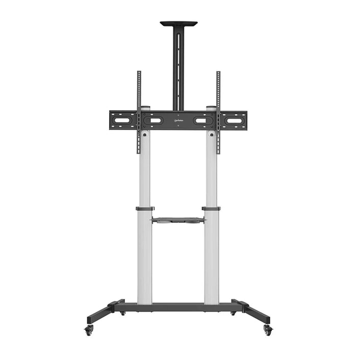 Manhattan 60" - 100" Aluminum Height-Adjustable Multimedia TV Cart | 462563 Mobile Trolley Manhattan