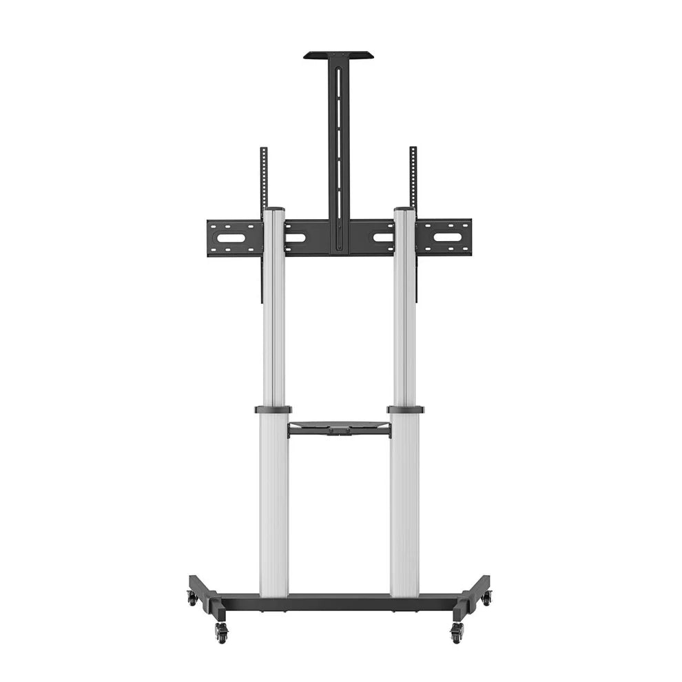 Manhattan 60" - 100" Aluminum Height-Adjustable Multimedia TV Cart | 462563 Mobile Trolley Manhattan