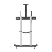 Manhattan 60" - 100" Aluminum Height-Adjustable Multimedia TV Cart | 462563 Mobile Trolley Manhattan