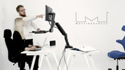 Multibrackets M Flex Desk Workstation | For 15" - 27" Screens Monitor Arm Desk Mount Multibrackets