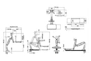 Multibrackets M Flex Desk Workstation | For 15" - 27" Screens Monitor Arm Desk Mount Multibrackets