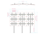 Multibrackets MBFMC3x3U M Pro Series Video Wall Floormount - 600x400 Floor Stand Multibrackets