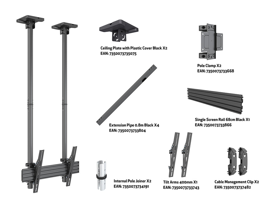 Multibrackets MBC1USD Display Ceiling Mount Pro