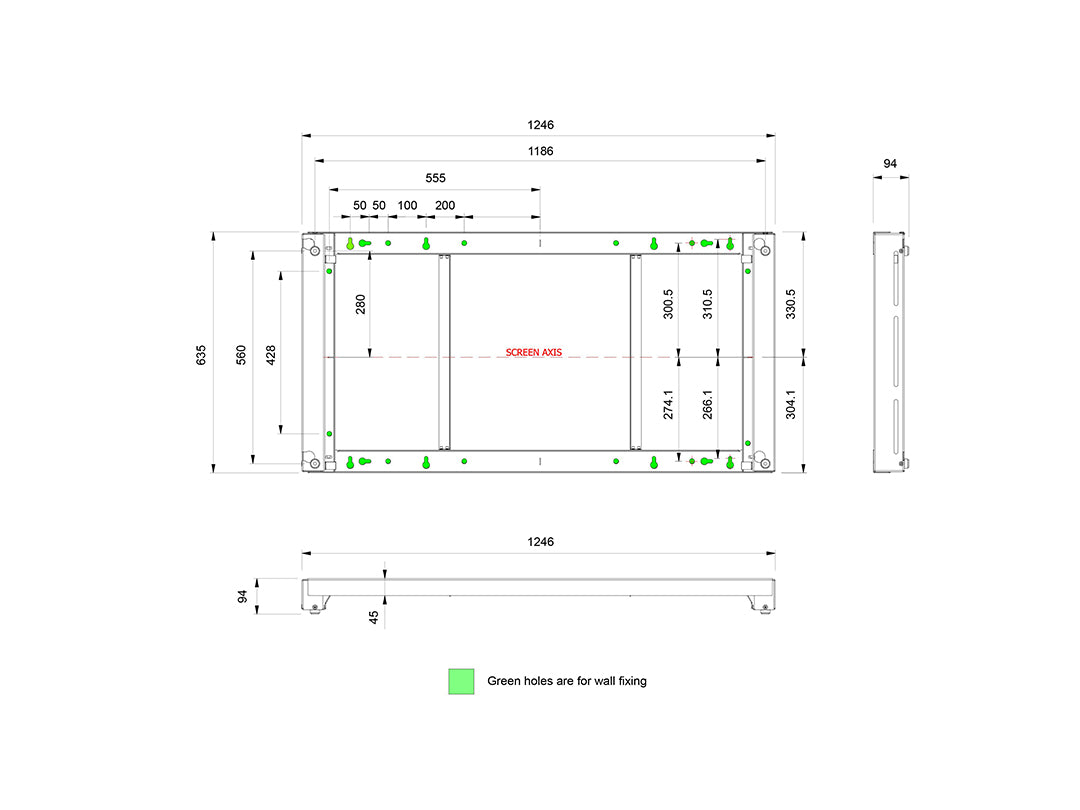 Multibrackets OH55 F/B/A-S Outdoor M Wallmount Pro - 55" Wall Mount Bracket Multibrackets