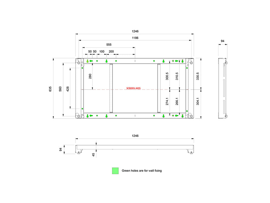 Multibrackets OH55 F/B/A-S Outdoor M Wallmount Pro - 55"