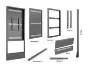 Multibrackets M Pro Series Floormount Indoor Enclosure Totem - 55" Floor Stand Multibrackets