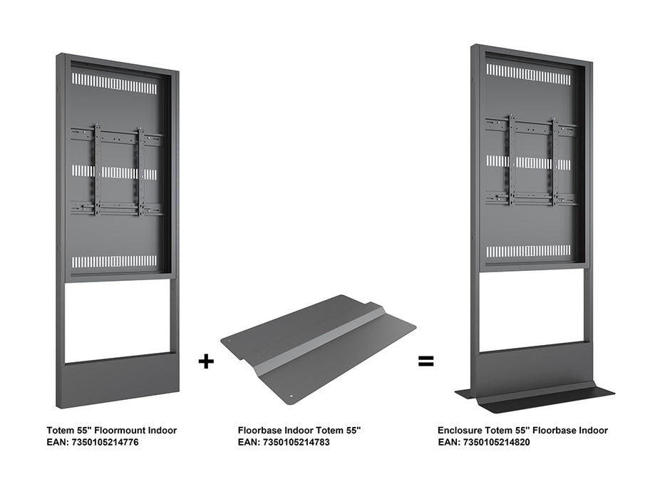 Multibrackets M Pro Series Floormount Indoor Enclosure Totem - 55"