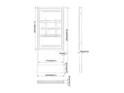 Multibrackets M Pro Series Floormount Indoor Enclosure Totem - 55" Floor Stand Multibrackets