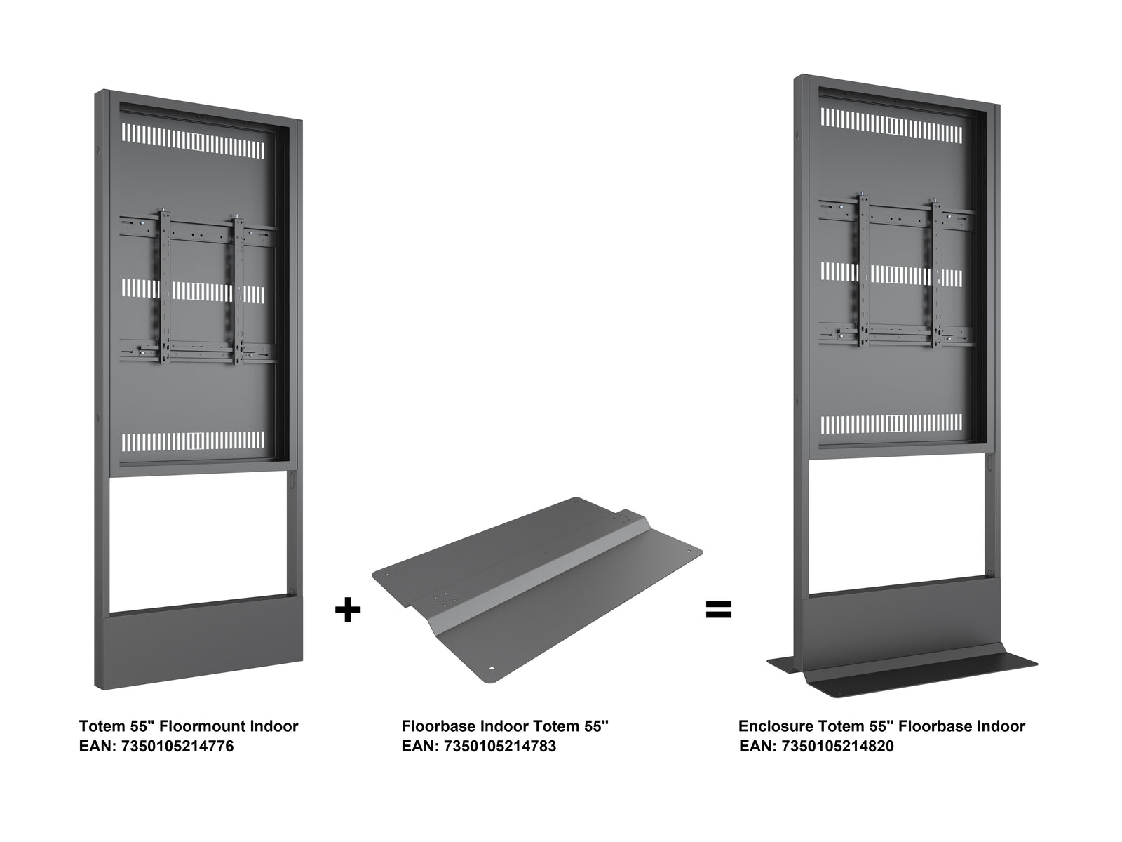 Multibrackets M Pro Series Floorbase Indoor Totem 55" | 7350105214783 Mounting Accessory Multibrackets