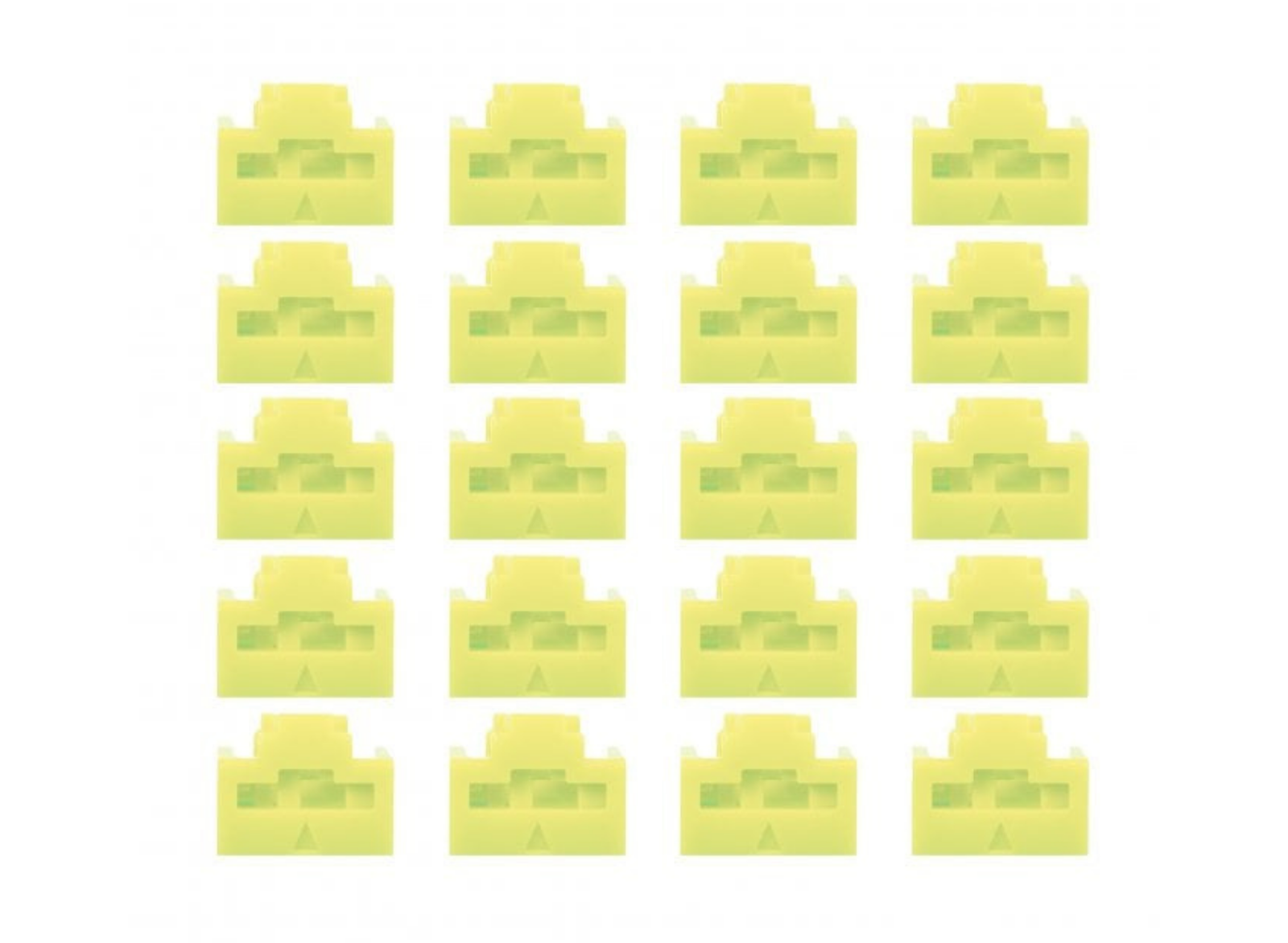 Lindy RJ45 Port Blocker, 20pcs, Green | 47895 Port Blocker Lindy