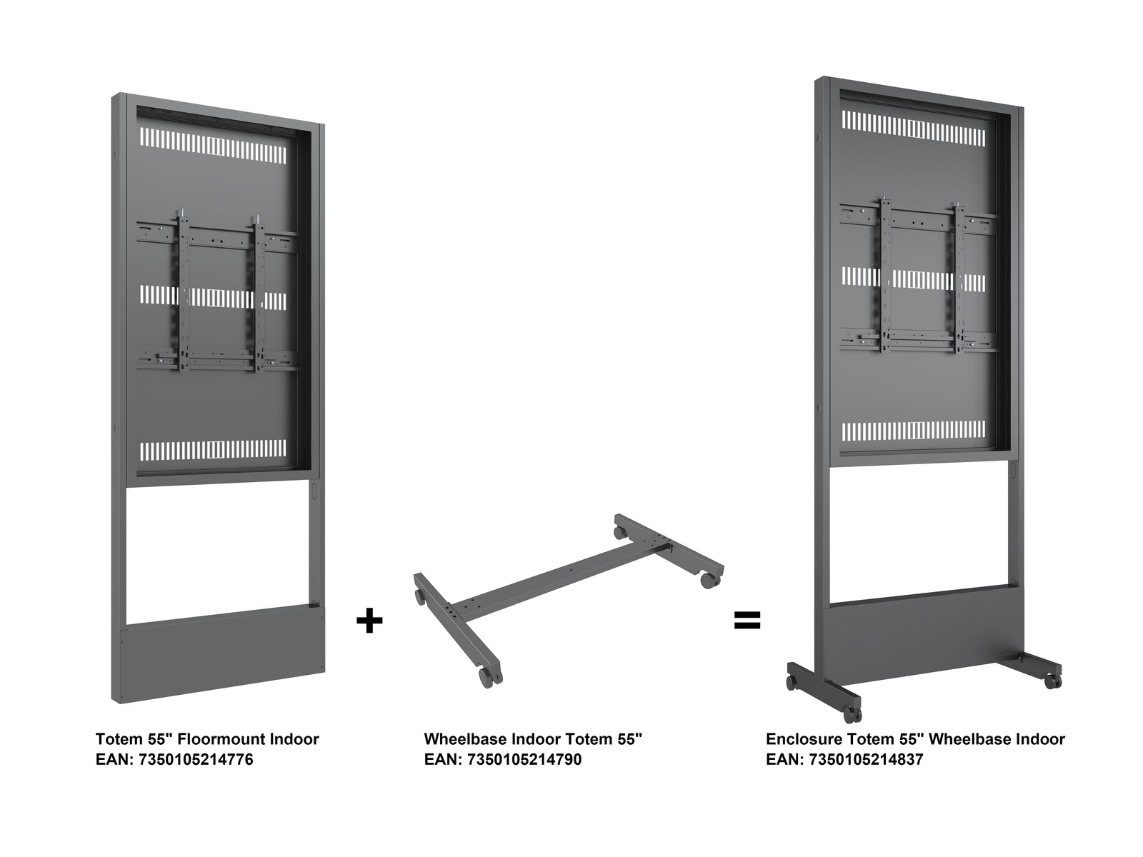 Multibrackets M Pro Series Wheelbase Indoor Totem 55" | 7350105214790 Mounting Accessory Multibrackets