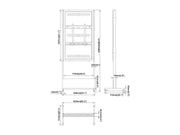 Multibrackets M Pro Series Wheelbase Indoor Enclosure Totem - 55" Floor Stand Multibrackets