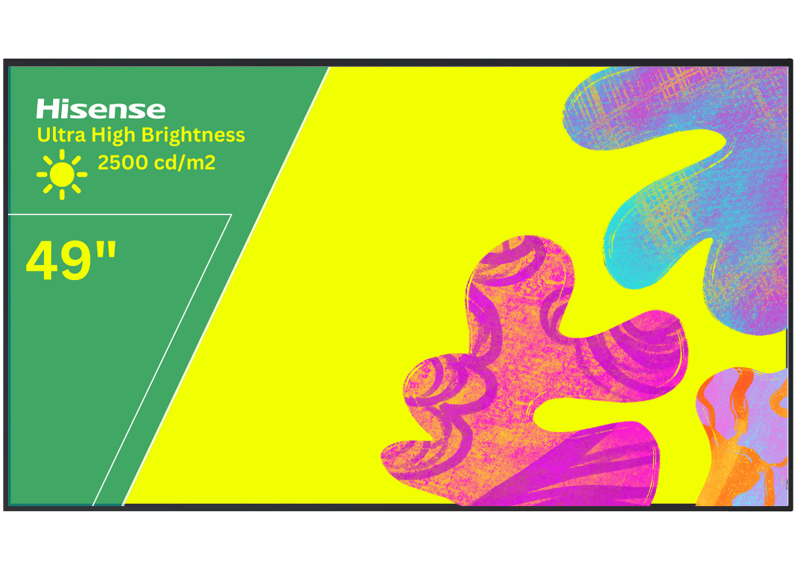 Hisense 49WF25E 49” Window Facing 2500 cd/m2 Ultra High Brightness Digital Signage Display High Brightness Digital Signage Hisense