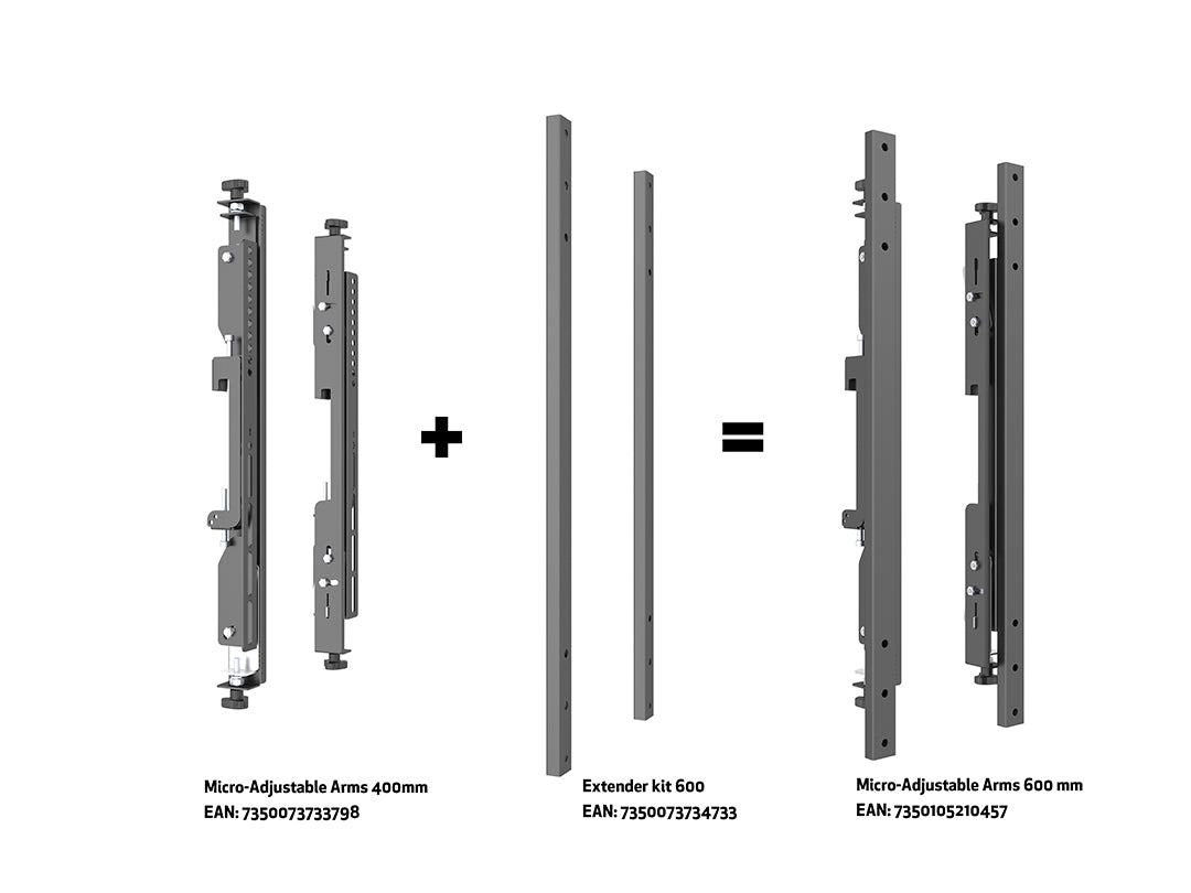 Multibrackets MBW1U Micro Adjustable M Wallmount Pro - (65"-120") Wall Mount Bracket Multibrackets