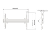 Multibrackets MBW1U Micro Adjustable M Wallmount Pro - (65"-120") Wall Mount Bracket Multibrackets