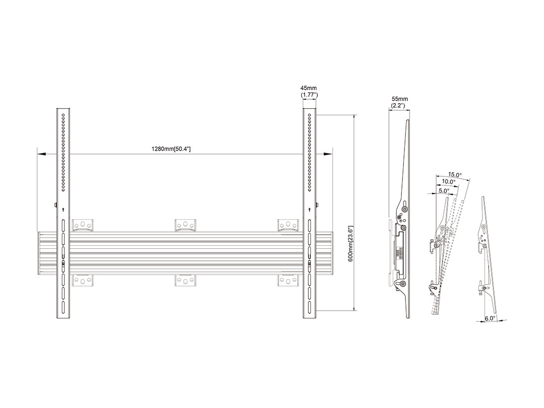 Multibrackets MBW1U M 1000 Tilt Wallmount Pro - Up to 65"-120" Screen Wall Mount Bracket Multibrackets