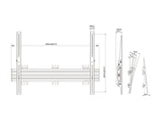 Multibrackets MBW1U M 1000 Tilt Wallmount Pro - Up to 65"-120" Screen Wall Mount Bracket Multibrackets