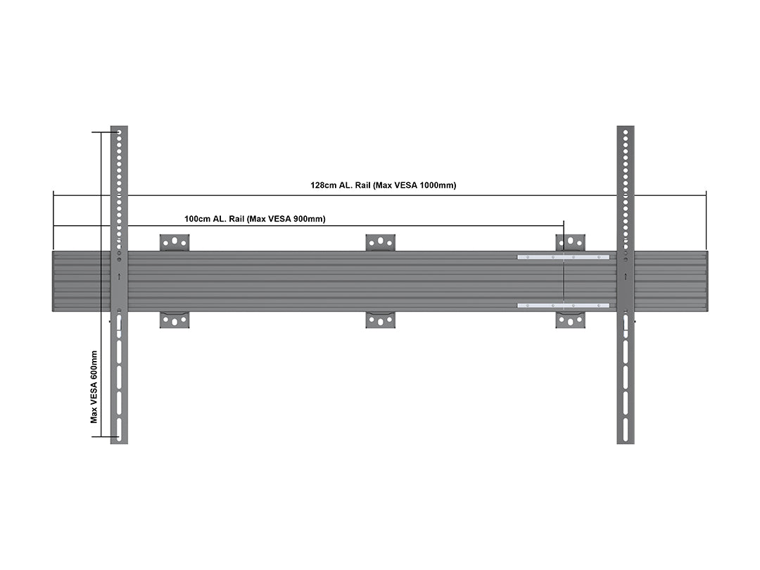 Multibrackets MBW1U Fixed M Wallmount Pro - (65"-120") Wall Mount Bracket Multibrackets