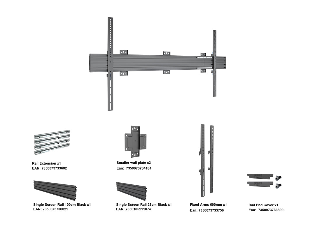 Multibrackets MBW1U Fixed M Wallmount Pro - (65"-120") Wall Mount Bracket Multibrackets