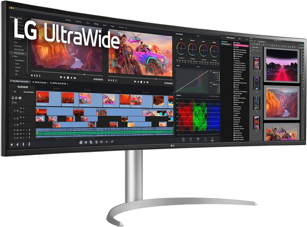 LG 49WQ95C-W 49'' 32:9 UltraWide™ Dual QHD 144Hz Nano IPS™ Curved Monitor Desktop Monitor LG