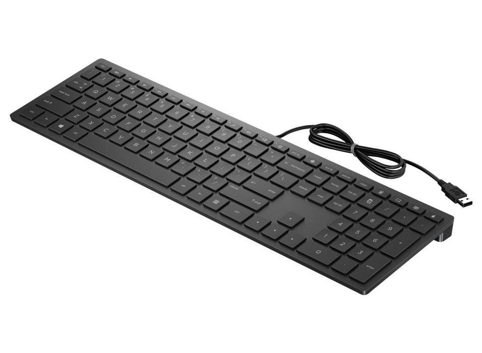 HP Pavilion 300 Wired USB Keyboard – Full-Size UK Layout | 4CE96AA#ABU Keyboard & Mouse HP