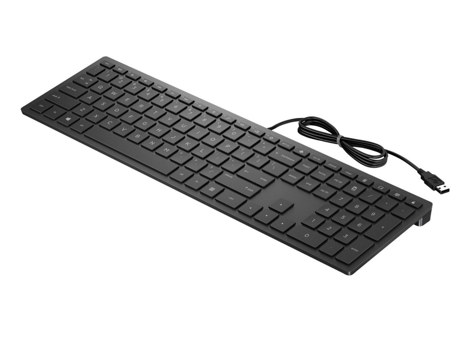HP Pavilion 300 Wired USB Keyboard – Full-Size UK Layout | 4CE96AA#ABU Keyboard & Mouse HP
