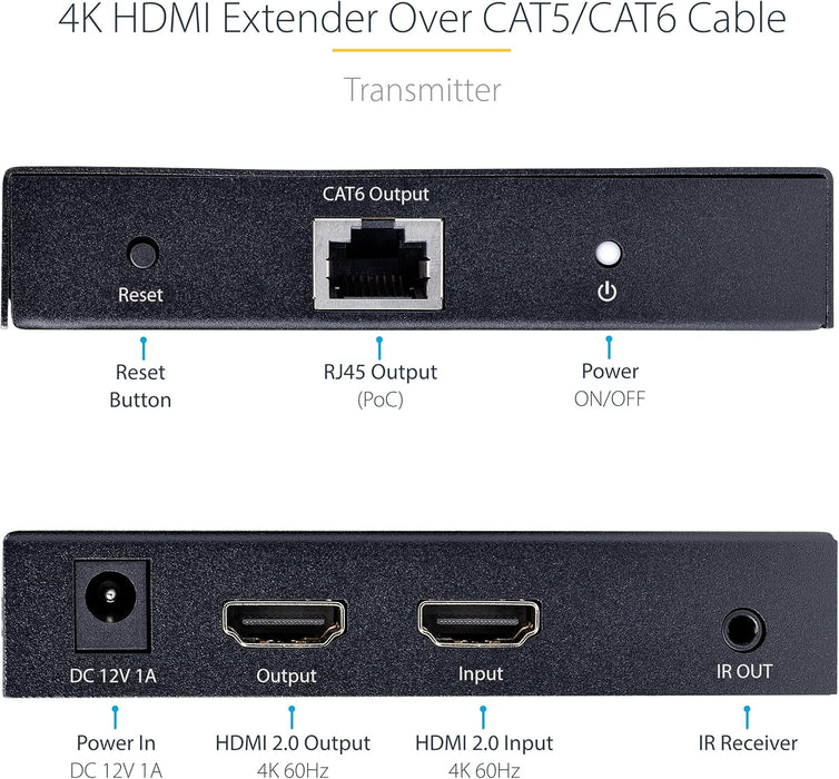 Startech 4K UHD Extender Kit up to 70m Range | 4K70IC-EXTEND-HDMI AV Extender Startech