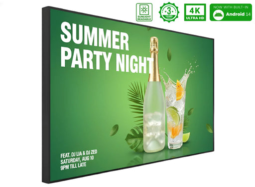 Moove SM55UHB2 55" 4K 4000 cd/m² High Brightness Window Display Android 14 High Brightness Digital Signage ScreenMoove