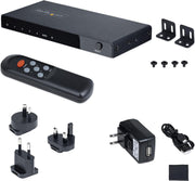 Startech 8K HDMI 2.1 Switch 4-In 1-Out with Remote & Power Adapter | 4PORT-8K-HDMI-SWITCH Video Switch Startech