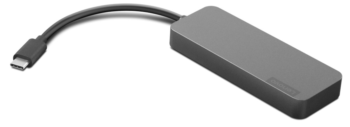 Lenovo USB-C to 4 Port USB-A Hub | 4X90X21427 Docks & Port Replicators Lenovo