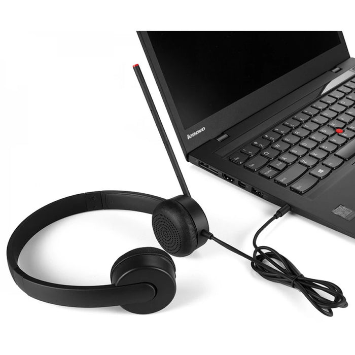 Lenovo Essential Wired Black Headset | 4XD0K25030 Headset Lenovo