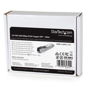 Startech 1000BASE-T 10/100/1000 Mbps SFP to RJ45 Cat6/Cat5e Transceiver Network Transceiver Startech