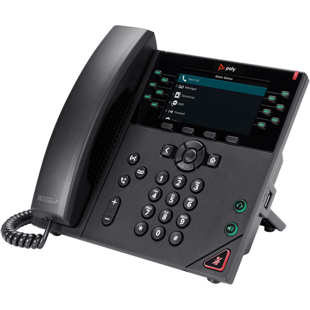 Poly VVX 450 12-Line IP Phone and PoE-enabled | 8B1L7AA#AC3 Audio Conferencing System Poly