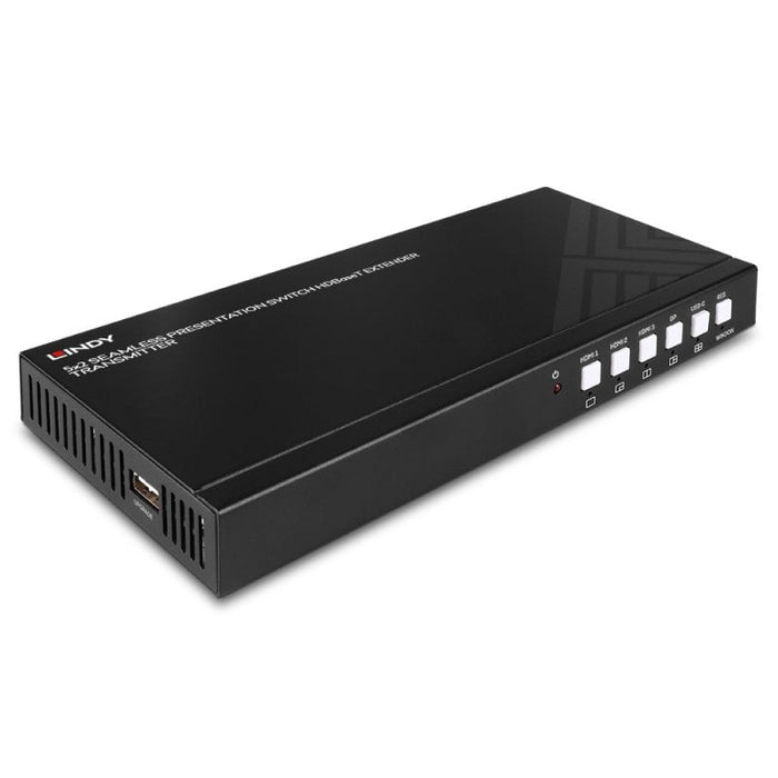Lindy 5 Port Seamless Presentation Switch HDBaseT Extender - Transmitter | 38338 AV Extender Lindy