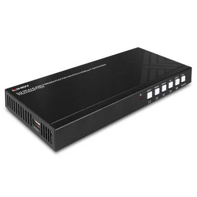 Lindy 5 Port Seamless Presentation Switch HDBaseT Extender - Transmitter | 38338 AV Extender Lindy