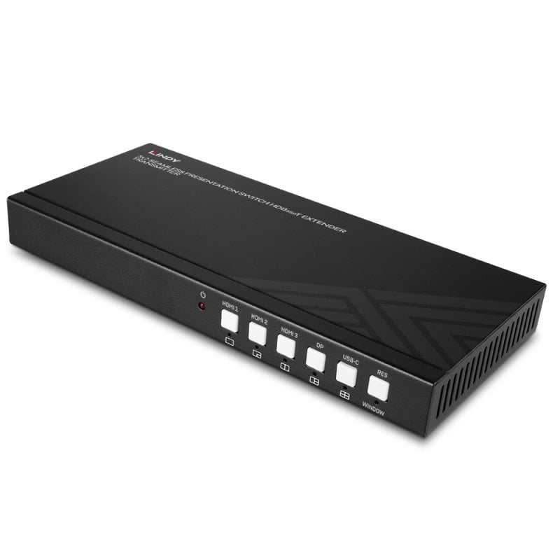 Lindy 5 Port Seamless Presentation Switch HDBaseT Extender - Transmitter | 38338 AV Extender Lindy