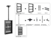 Multibrackets M Pro Series Enclosure 32" Ceiling Small Black Signage Display Enclosures Multibrackets