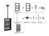 Multibrackets M Pro Series Enclosure 32" Ceiling Small Black Signage Display Enclosures Multibrackets